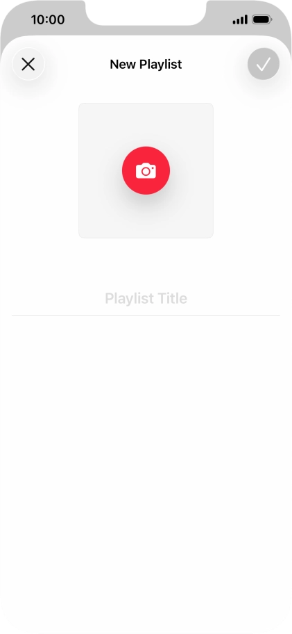 Press the text input field and key in a name for the playlist.