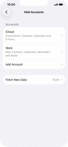 Press the required email account.