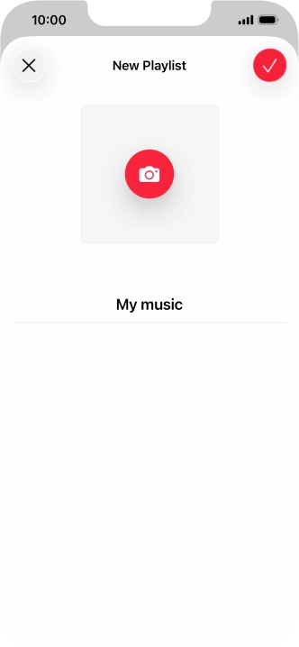Press the confirm icon.