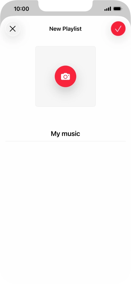 Press the confirm icon.