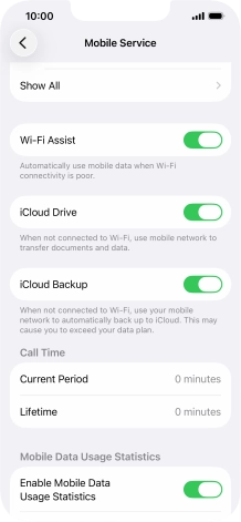 Press the indicator next to 