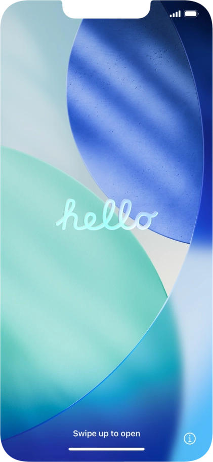 Slide your finger upwards starting from the bottom of the screen.