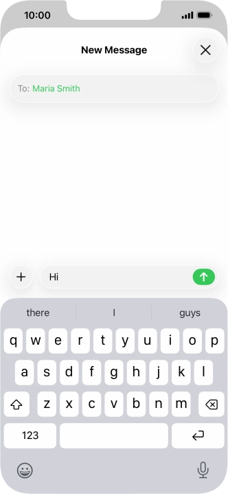 Press the send icon.