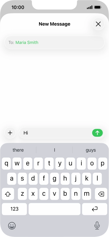 Press the send icon.