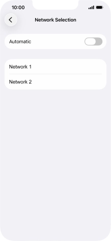 If you turn off the function, press the required network.
