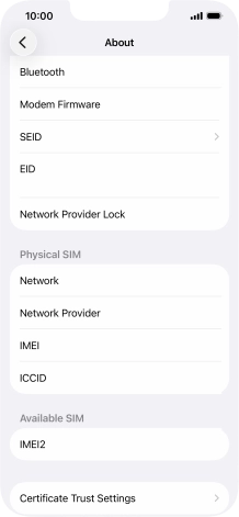 The Network Provider Lock status is displayed next to Network Provider Lock.