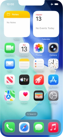 The flight mode icon shows that flight mode is turned on.