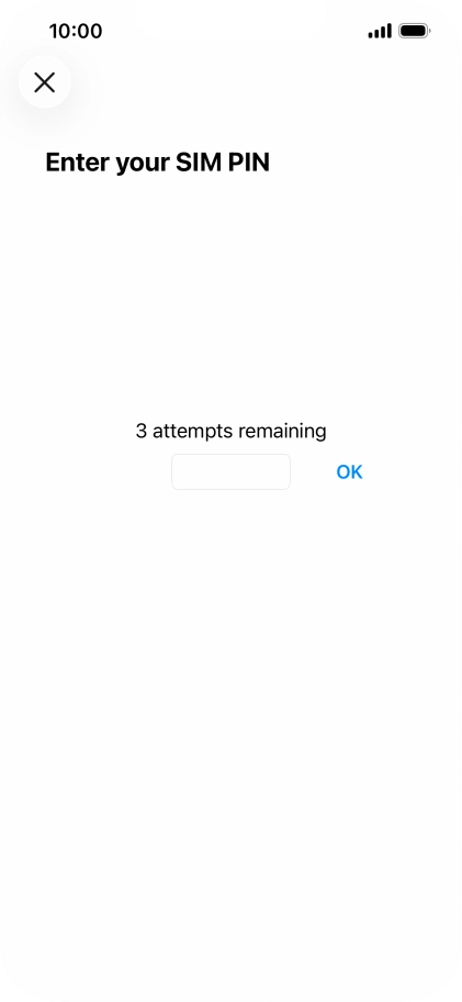 If your SIM is locked, key in your PIN and press OK.