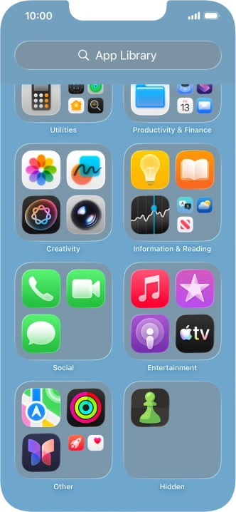 Press and hold the required app.