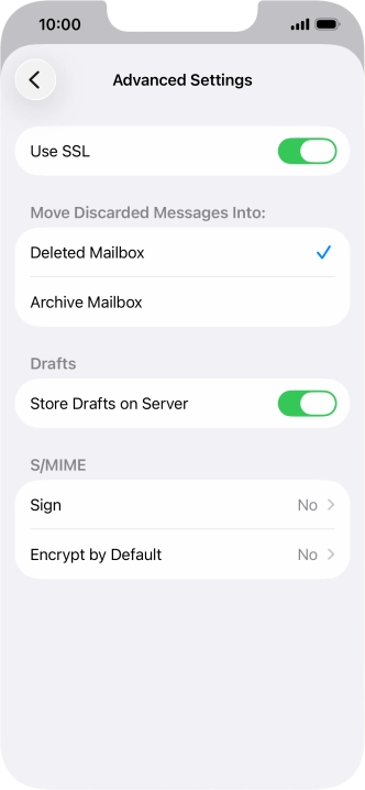 Press the indicator next to 