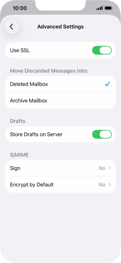 Press the indicator next to 