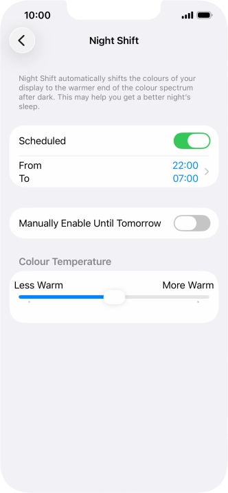 Press the indicator next to 