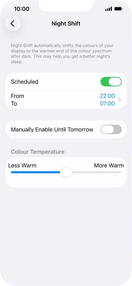 Press the indicator next to 