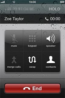 Make sure the call you want to end is active.Press End.The active call is ended and the call on hold is automatically activated.