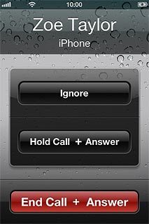 When you have an ongoing call, the new call is indicated by a sound signal and a call waiting menu will be displayed.Press Hold Call + Answer.The active call is put on hold and the other call is answered.