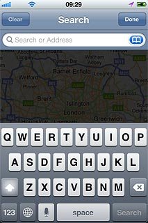 Press Search or Address.