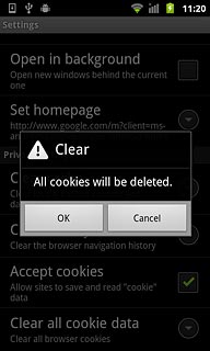 Press OK to confirm.
