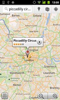Press the information field above the destination.