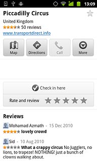 Press the directions icon.