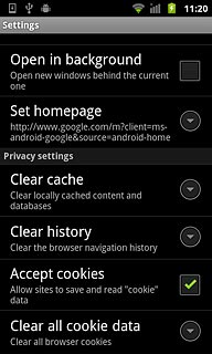 Press Clear all cookie data.