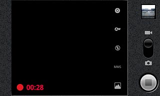 Press the stop icon to stop the video recorder.The video clip is automatically saved.