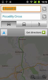 Press Get directions.
