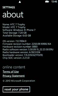 View your phone's software version next to Software.