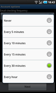 Press the required period.