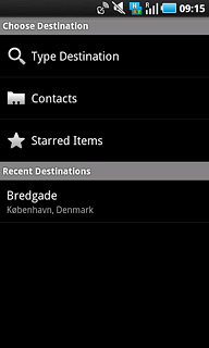 Press one of the following search options:Type Destination, go to 2a.