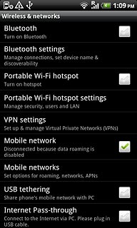 Press Mobile networks.