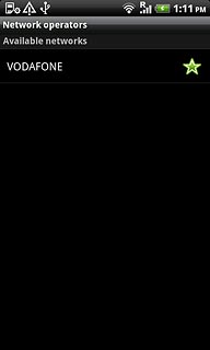 Press the required network.Your display will tell you if you've access to the network you've chosen.