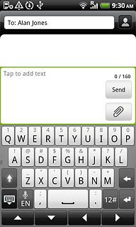 Press Tap to add text.Write the text for your text message.