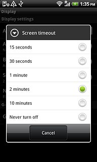 Press the required period.