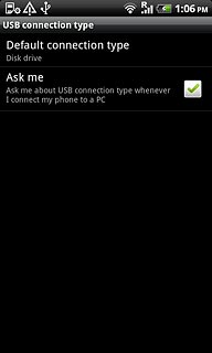 Press Default connection type.