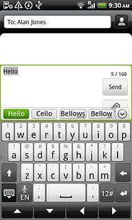Press Send when you've written your text message.