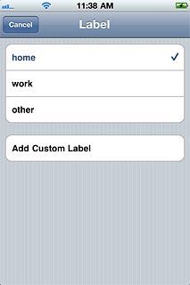 Press the required email type or Add Custom Label.