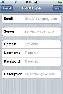 Press Server and key in the name of the required server.