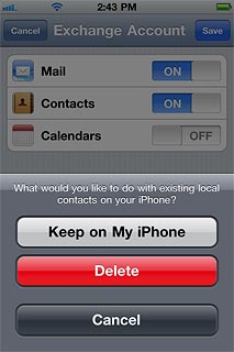If you select Keep on My iPhone:
