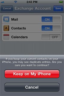 Press Keep on My iPhone.