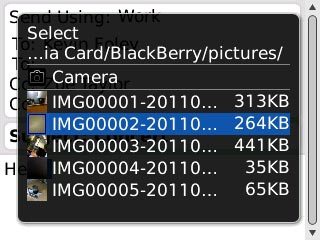 Highlight the required file and press the Navigation key.
