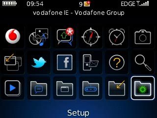 Scroll to Setup and press the Navigation key.