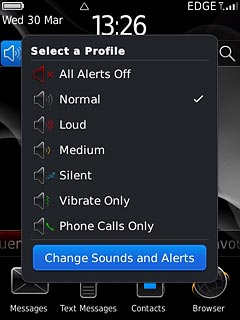 Press Change Sounds and Alerts.