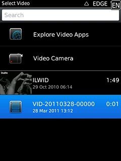 Press the required video clip.