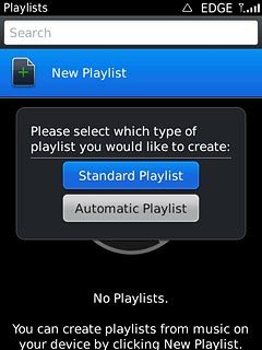 If you selected Standard Playlist in step 2: