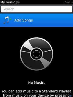 Press Add Songs.Press the required audio file.Repeat the procedure to add more audio files to the playlist.