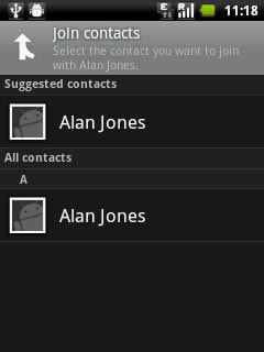 Press the required contact.