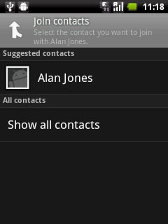If required, press Show all contacts to see more contacts.