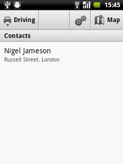 Contacts with addresses are displayed.Press the required contact.