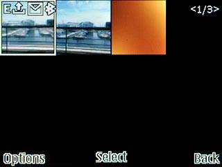Highlight the required picture and press the Navigation key.