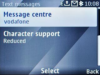 Scroll to Message centre and press the Navigation key.